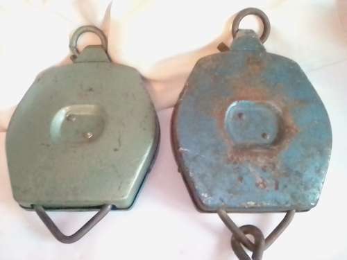 2x VINTAGE SALTER SPRING BALANCE HANGING SCALES - PLEASE READ BELOW.
