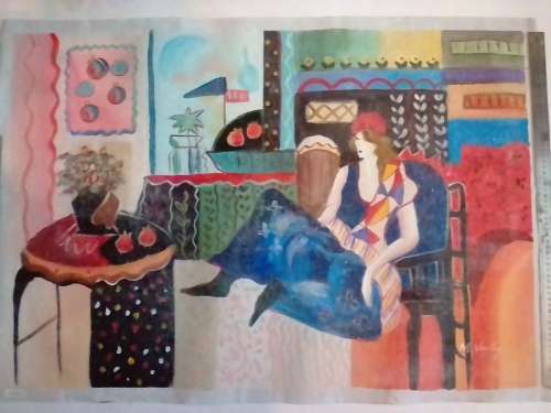 BEAUTIFUL MODERN OIL PAINTING ON CANVAS BY SA ARTIST M.VARLEY - NOT FRAMED - PLEASE READ BELOW.