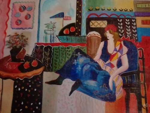 BEAUTIFUL MODERN OIL PAINTING ON CANVAS BY SA ARTIST M.VARLEY - NOT FRAMED - PLEASE READ BELOW.