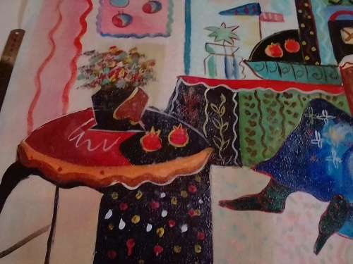 BEAUTIFUL MODERN OIL PAINTING ON CANVAS BY SA ARTIST M.VARLEY - NOT FRAMED - PLEASE READ BELOW.