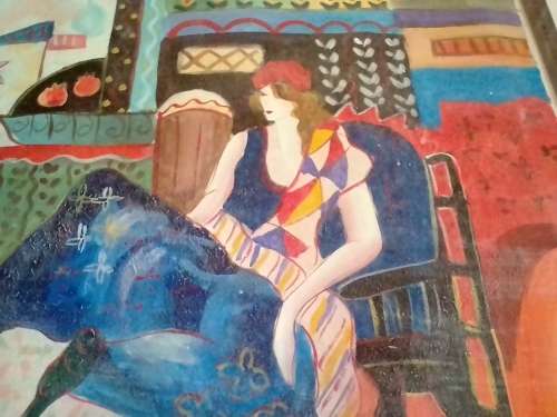 BEAUTIFUL MODERN OIL PAINTING ON CANVAS BY SA ARTIST M.VARLEY - NOT FRAMED - PLEASE READ BELOW.