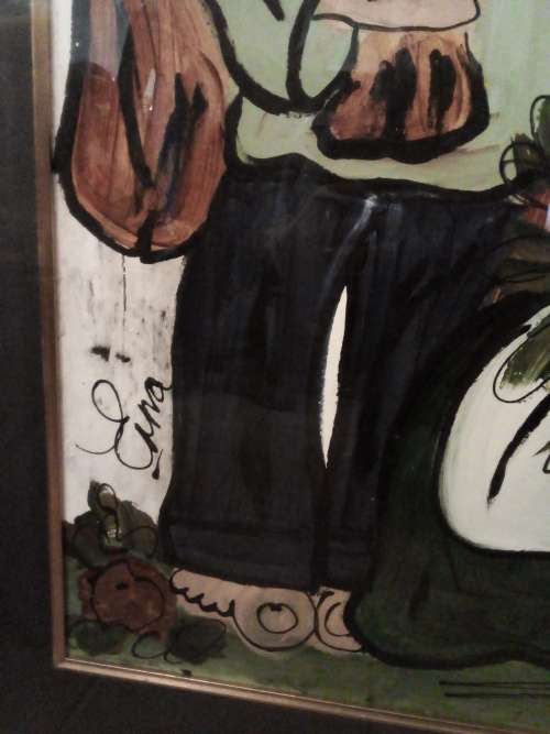 STUNNING ERNA BASSON LARGE MIX MEDIA PAINTING - FRAMED - PLEASE READ BELOW.