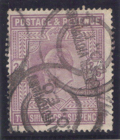 1902 KE VII 2/6 De La Rue, SG. 261 stamp.
