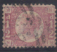 GB. 1870 Q/V - half penny, plate 5 , W 9, SG.49, fine used, CV. 30 pounds.