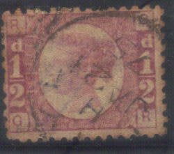 GB. 1870 Q/V, half penny, plate 5, W 9, SG.49, fine used, CV. 30 pounds.