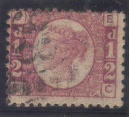 GB. 1870 Q/V - half penny, plate 5 , W 9, SG.49, fine used, CV. 30 pounds.