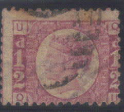 GB. 1870 Q/V - half penny, plate 6 , W 9, SG.49, fine used, CV. 30 pounds.