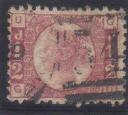 GB. 1870 Q/V - half penny, plate 6 , W 9, SG.49, fine used, CV. 30 pounds.