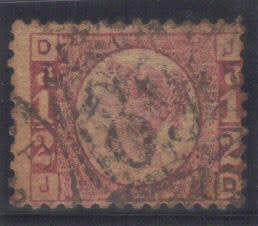 GB. 1870 Q/V - half penny, plate 10, W 9, SG.49, average used, CV. 30 pounds.