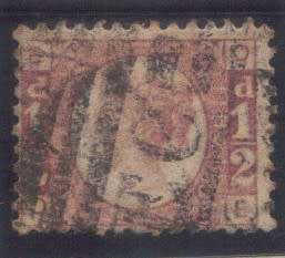 GB. 1870 Q/V - half penny, plate 10, W 9, SG.49, average used, CV. 30 pounds.