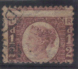 GB. 1870 Q/V - half penny, plate 13 , W 9, SG.49, fine used, CV. 30 pounds.