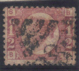 GB. 1870 Q/V - half penny, plate 20, W 9, SG.49, average used, CV. 85 pounds.