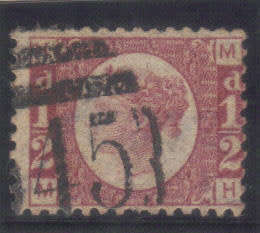 GB. 1870 Q/V - half penny, plate 12, W 9, SG.49, average used, CV. 30 pounds.