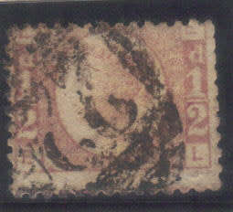 GB. 1870 Q/V - half penny, plate 12, W 9, SG.49, good used, CV. 30 pounds.