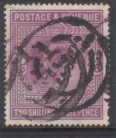 1902 KE VII 2/6 De La Rue print, average used stamp, lilac SG. 260.