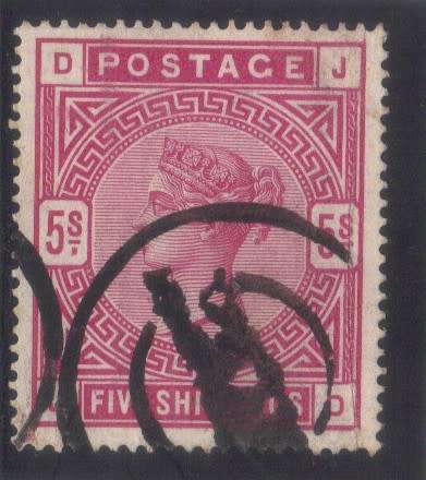 1883 Q/VICTORIA - 5/ - SG. 181 - FINE USED - CV. 260 POUNDS - SEE AND READ BELOW.