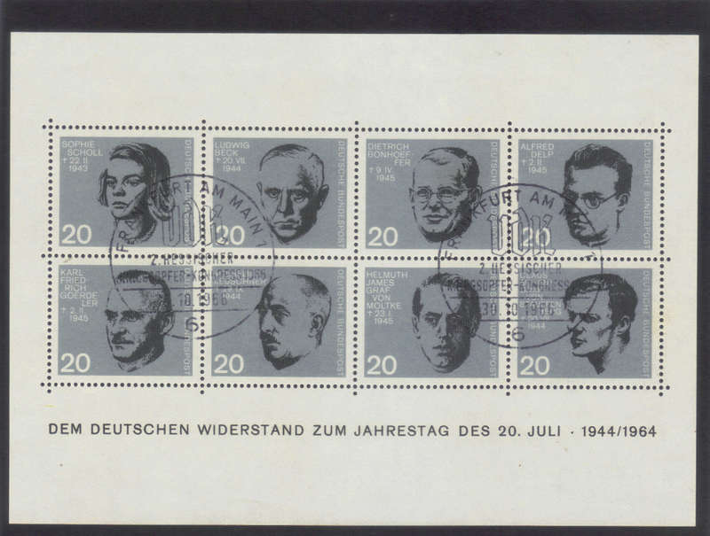 Germany 1964, 20 Anniv. of the Assassination of Adolf Hitler, used, CV. R260.