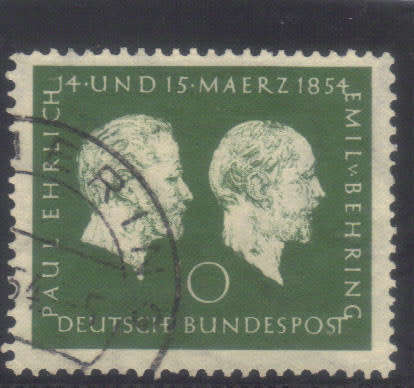 Germany 1954, 100th Birthday of Prof. Paul Ehrlich, fine used 10pf - CV. R130