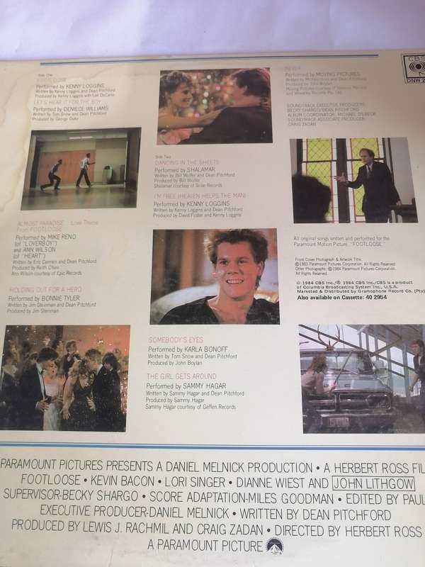 FOOTLOOSE (ORIGINAL SOUNDTRACK..) - VINYL IN EXCELLENT CONDITION - SEE BELOW FOR INFO.