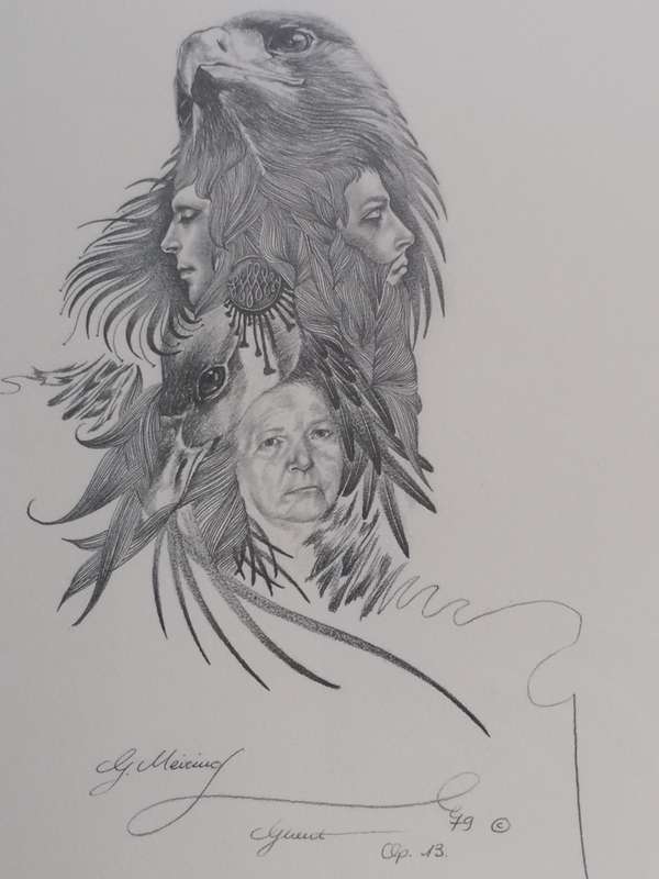 FAMOUS S.A. ARTIST ´GABRIEL MEIRING´ORIGINAL 1979 HIGH VALUE PENCIL ART -LOT 1 - SEE BELOW FOR INFO.