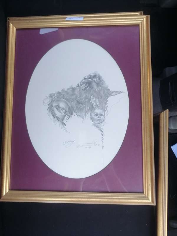 FAMOUS S.A. ARTIST ´GABRIEL MEIRING´ORIGINAL 1979 HIGH VALUE PENCIL ART -LOT 3 - SEE BELOW FOR INFO.