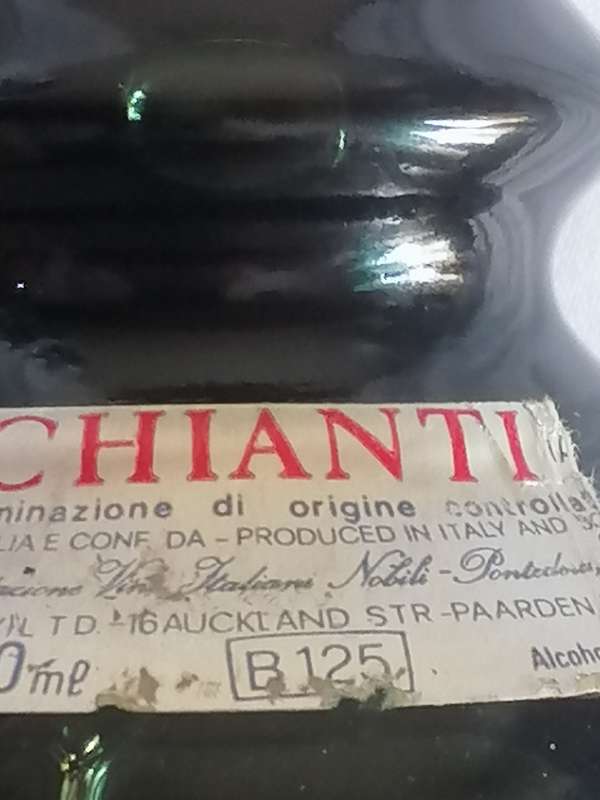 1940's Sealed Bottle of Chianti Red Italian Wine - High Collection Value