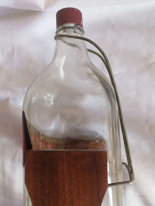1960 JOHNNIE WALKER RED LABEL 4.5 LITER OLD SCOTCH WHISKY BOTTLE IN STAND - SEE BELOW.
