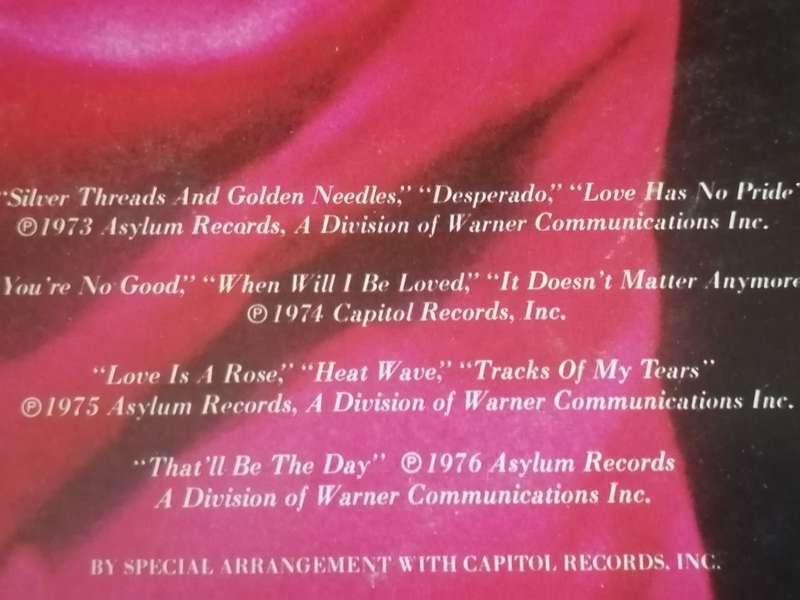LINDA RONSTADT - VINYL IN EXCELLENT CONDITION - SEE BELOW FOR INFO.
