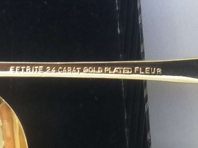 GORGEOUS EETRITE 24ct GOLD PLATED TEA SPOON SET - UNUSED - PLEASE READ BELOW.