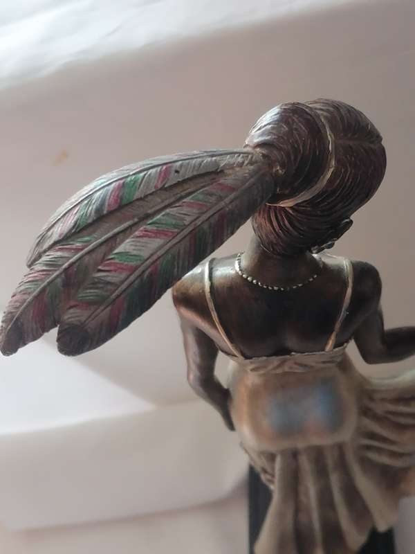 EXQUISITE - TALL TWIN ART DECO WOMAN STATUES WITH CANDLE HOLDERS - PLEASE READ BELOW.