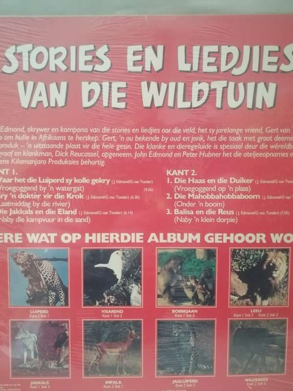STORIES EN LIEDJIES VAN DIE WILDTUIN - VINYL STILL SEALED, MINT CONDITION - SEE BELOW FOR INFO.