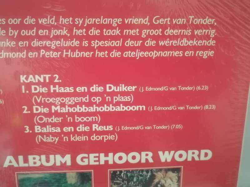 STORIES EN LIEDJIES VAN DIE WILDTUIN - VINYL STILL SEALED, MINT CONDITION - SEE BELOW FOR INFO.