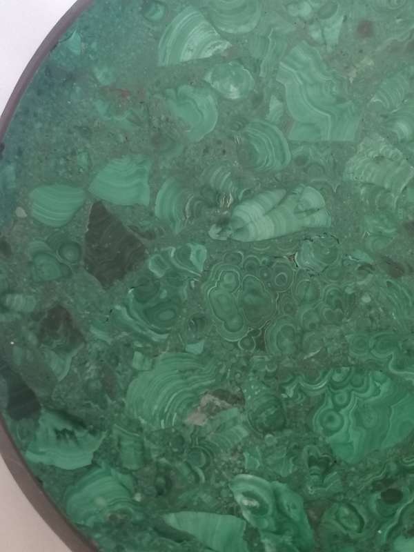RARE AFRICAN CONGO MALACHITE ANTIQUE BOWL - GREAT ITEM - PLEASE READ BELOW.