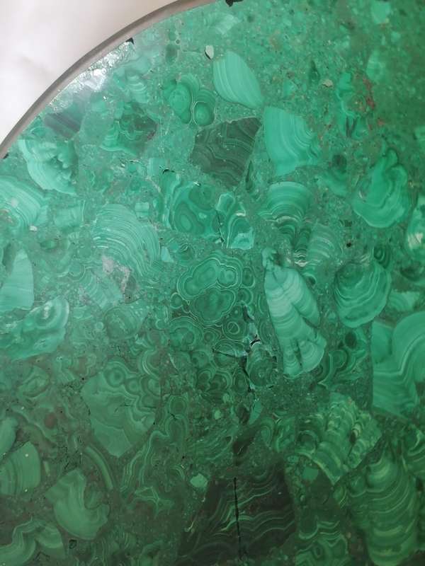 RARE AFRICAN CONGO MALACHITE ANTIQUE BOWL - GREAT ITEM - PLEASE READ BELOW.