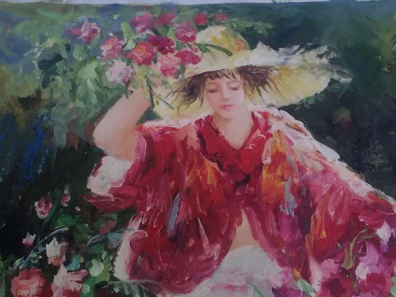 STUNNING - LARGE OIL ON CANVAS PAINTING - NOT FRAMED (SIZE 98cm x 69cm) - PLEASE READ BELOW.