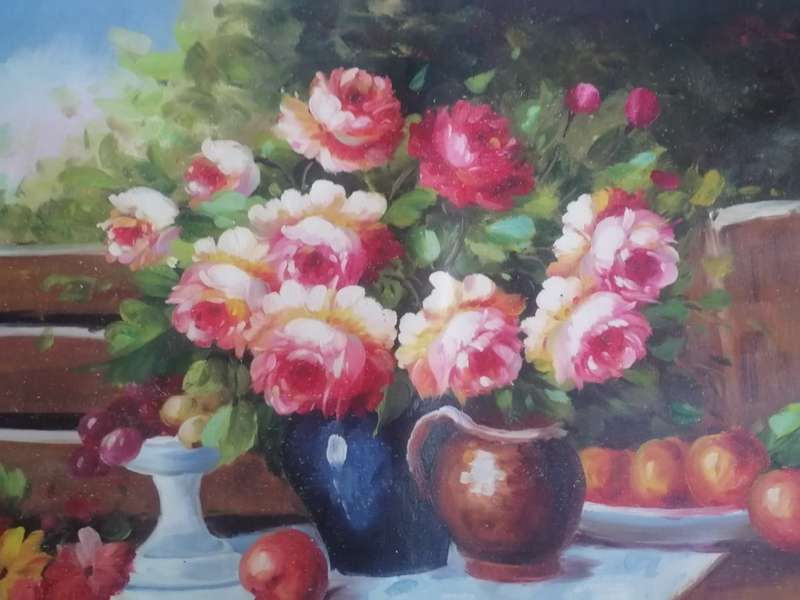 BEAUTIFUL - LARGE OIL ON CANVAS PAINTING - NOT FRAMED (SIZE 98cm x 69cm) - PLEASE READ BELOW.