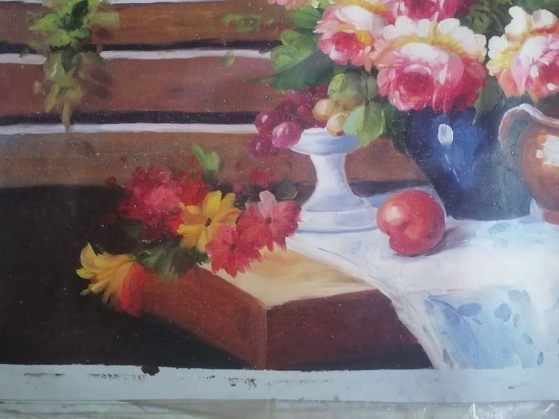 BEAUTIFUL - LARGE OIL ON CANVAS PAINTING - NOT FRAMED (SIZE 98cm x 69cm) - PLEASE READ BELOW.