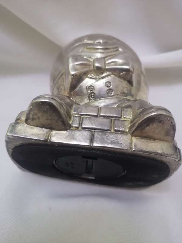 VINTAGE - HUMTYDUMPTY MONEY SAVINGS BOX, SILVER PLATED - PLEASE READ BELOW.