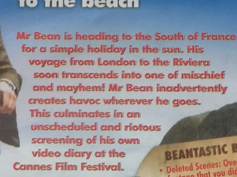 DVD MOVIE - COMEDY (MR. BEAN´S HOLIDAY) -  READ BELOW FOR INFO.