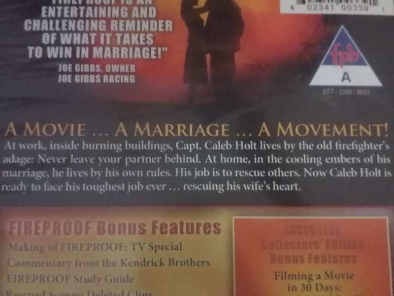 DVD MOVIE - (FIREPROOF) - READ BELOW FOR INFO.