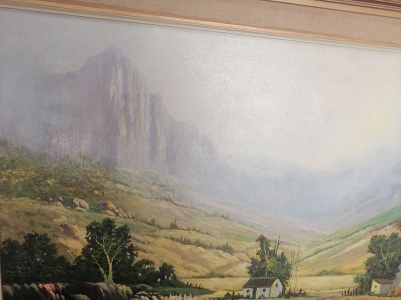 EXQUISITE LARGE OIL BY ANTON CHAPMAN (CAPE FARM SCENE -108cm x 79cm)- PLEASE READ BELOW.