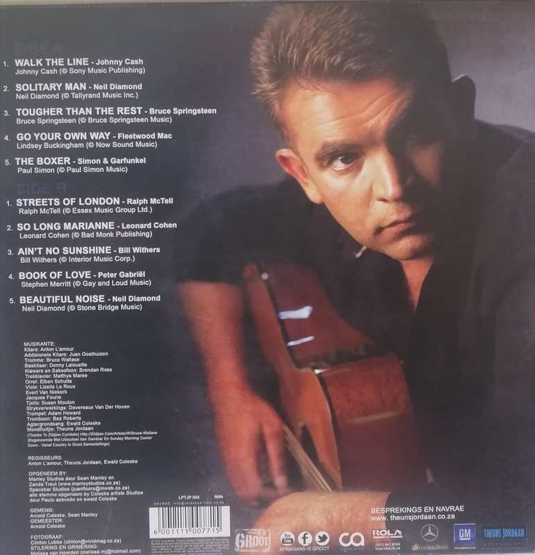 THEUNS JORDAAN (TRIBUTE TO THE POETS) - VINYL IN MINT CONDITION - SEE BELOW FOR INFO.