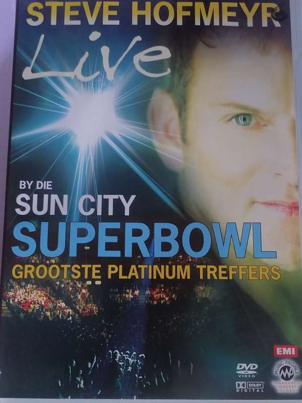 MUSIC DVD - STEVE HOFMEYR LIVE (SUN CITY SUPERBOWL) - SEE BELOW FOR INFO.