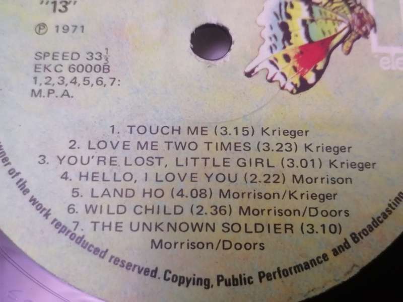 THE DOORS (´´13´´) - VINYL IN VERY GOOD CONDITION - SEE BELOW FOR INFO.