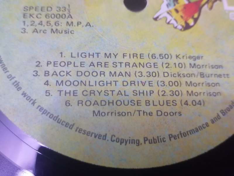 THE DOORS (´´13´´) - VINYL IN VERY GOOD CONDITION - SEE BELOW FOR INFO.