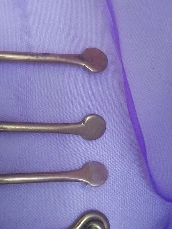 VINTAGE - STUNNING HAND MADE SA 1 CENT  BRASS  DESIGN SPOONS - VERY GOOD COND. - PLEASE READ BELOW.