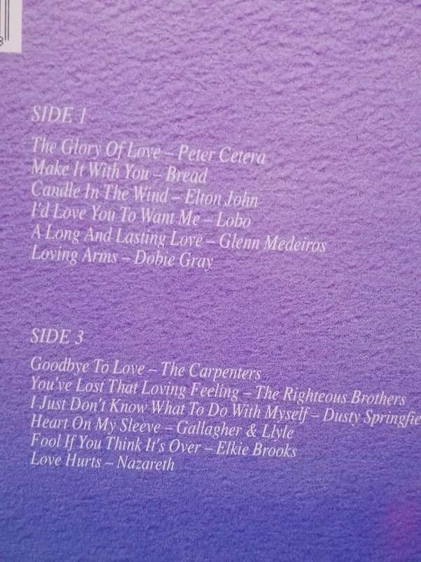 THE LOVE SONGS ALBUM 2 (24 ORIGINAL HITS -DOUBLE ALBUM) - VERY GOOD CONDITION - SEE BELOW FOR INFO