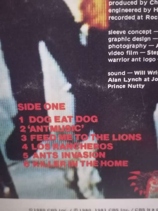 ADAM AND THE ANTS (KINGS OF THE WILD FRONTIER)- VINYL IN EXCELLENT COND. - SEE BELOW FOR INFO.
