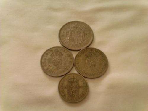 British Half-crown, two shillings & one shilling