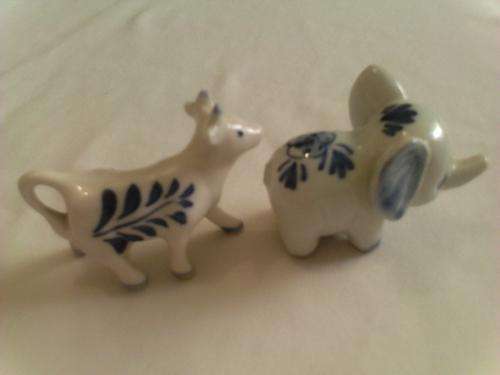 Delft miniature animals, hand painted, 1930-1950s